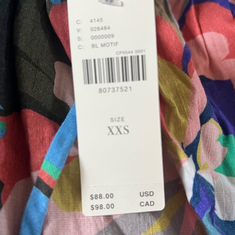 NEW Anthropologie Blue Floral Swim Coverup - Picture 3 of 7